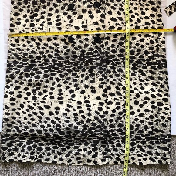 NWT SEA NY white leopard double breasted trench coat Size L - Picture 12 of 14